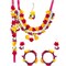 Flower Designer Shells Jewelry Set for Women Handmade Necklace with Earrings Maang Tikka Bracelet Waistbelt Indian Artificial Jewellery for Haldi Mehndi Wedding Party Bridal